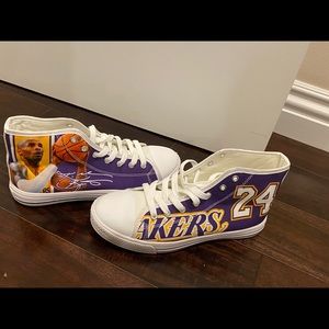 Kobe Bryant Canvas Printed Hightops. Size 37